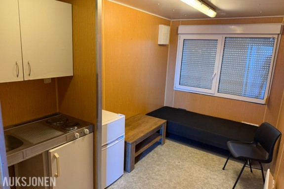 2004 20 fots Uniteam modulcontainer - Boligbrakke - Brakkerigg med dusj, kjøkken, seng og spiseplass