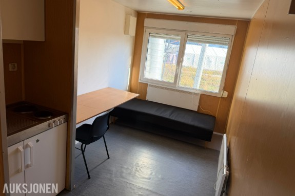 2004 20 fots Uniteam modulcontainer - Boligbrakke - Brakkerigg med dusj, kjøkken, seng og spiseplass
