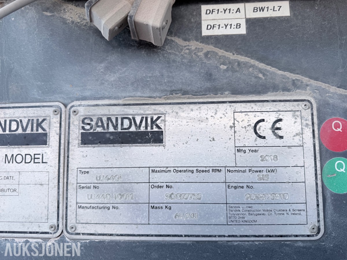 2018 Sandvik UJ440i Classic mobil kjeftknuser– magnetbånd - radiostyring