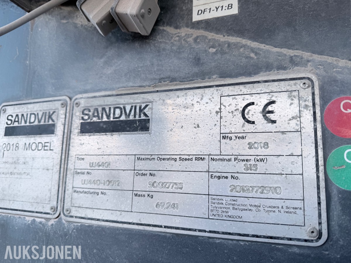 2018 Sandvik UJ440i Classic mobil kjeftknuser– magnetbånd - radiostyring
