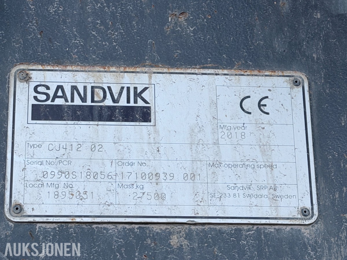 2018 Sandvik UJ440i Classic mobil kjeftknuser– magnetbånd - radiostyring