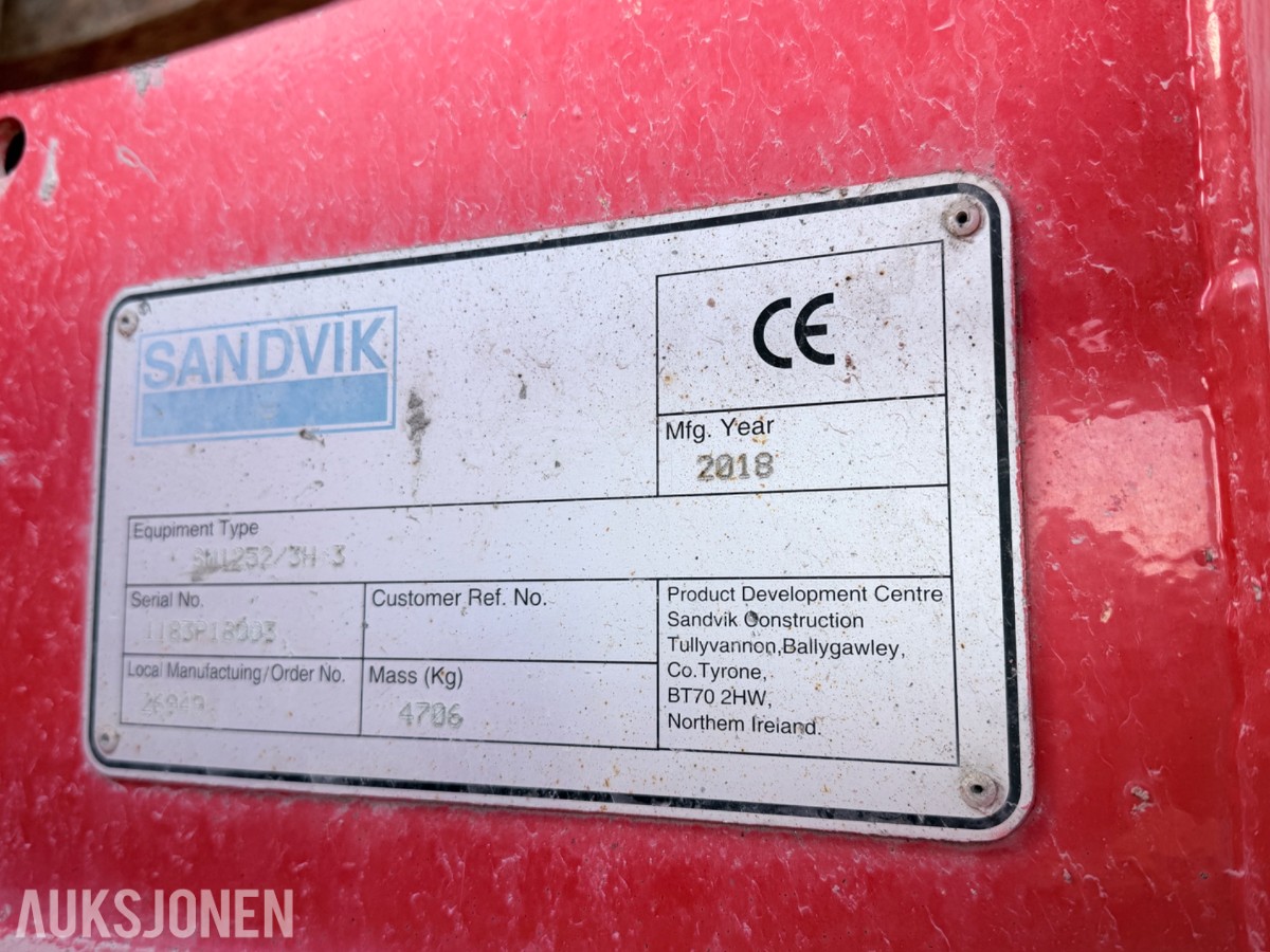 2018 Sandvik UJ440i Classic mobil kjeftknuser– magnetbånd - radiostyring