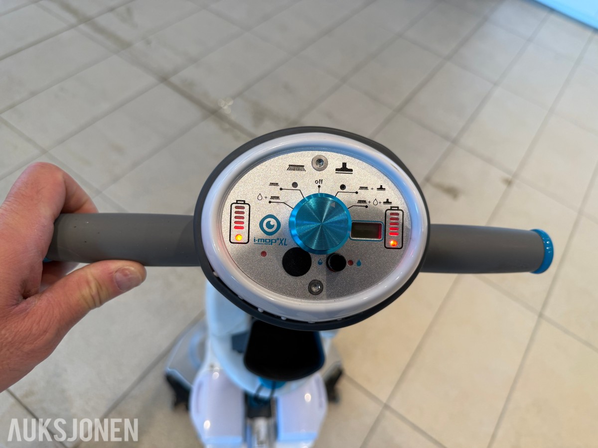 i-mop XL Plus gulvvaskemaskin m/ lader og 4 batteri