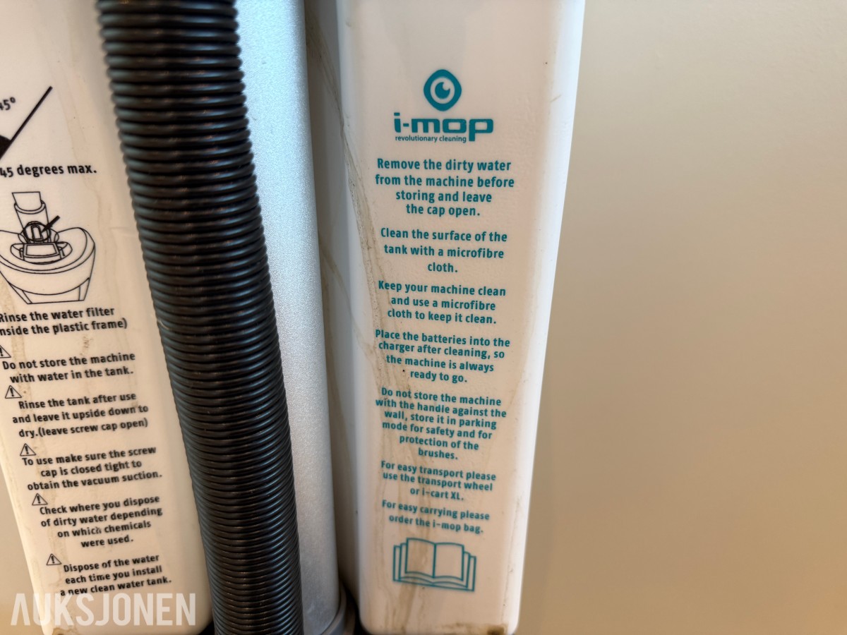 i-mop XL Plus gulvvaskemaskin m/ lader og 4 batteri
