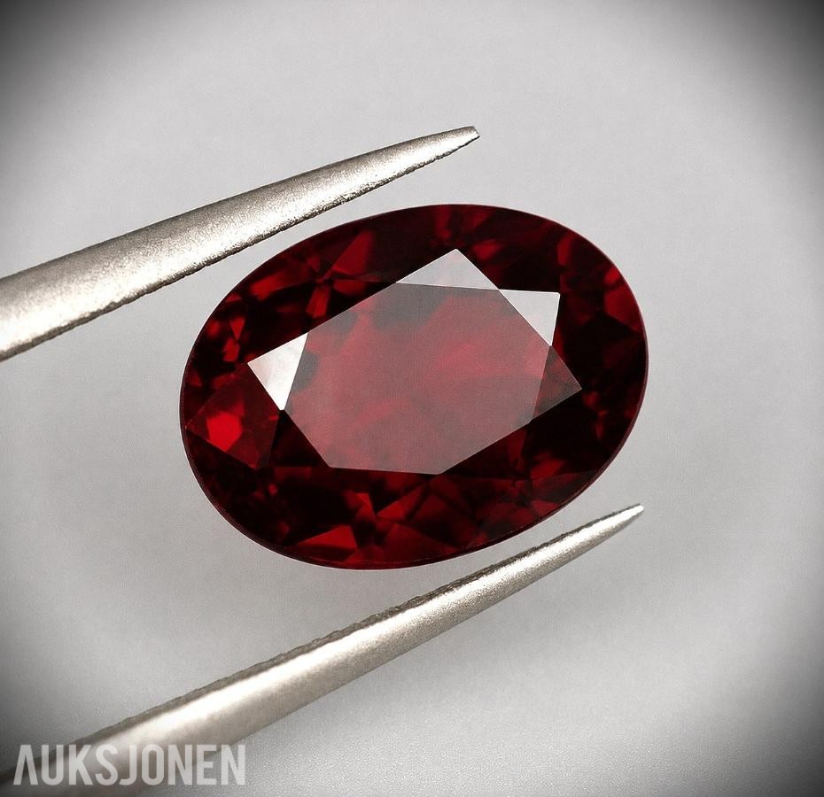 Eksklusiv Oval Rubin * 61.35 CT * med sertifikat