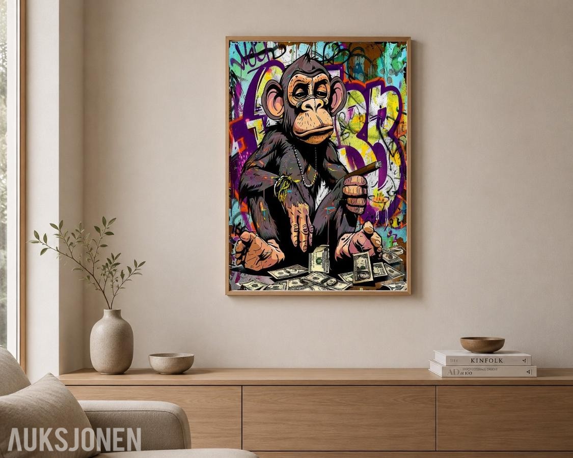 Pakke med 5 kunsttrykk - Street art/graffiti - Ingen minstepris
