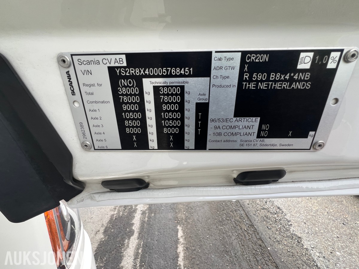 2025 Scania R 590 B8x4*4NB ,Tridem ,Krokbi KM 97660