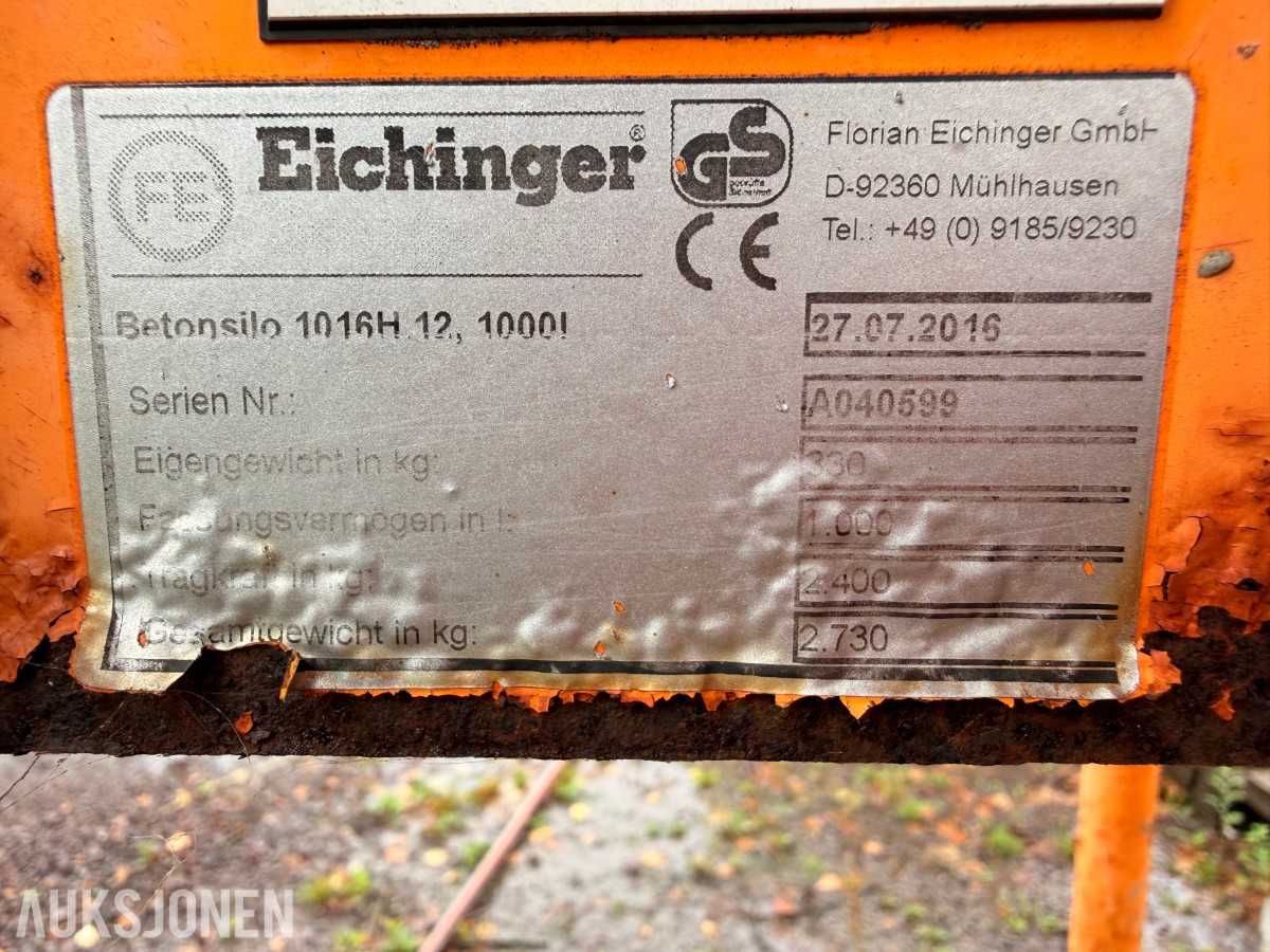 Eichinger Betongtobb Betonsilo 1016H.12 1000L