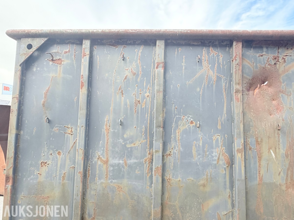 KROKKASSE / KROKCONTAINER - GMM ÅPEN STÅLCONTAINER - DØRER - STIGTRINN