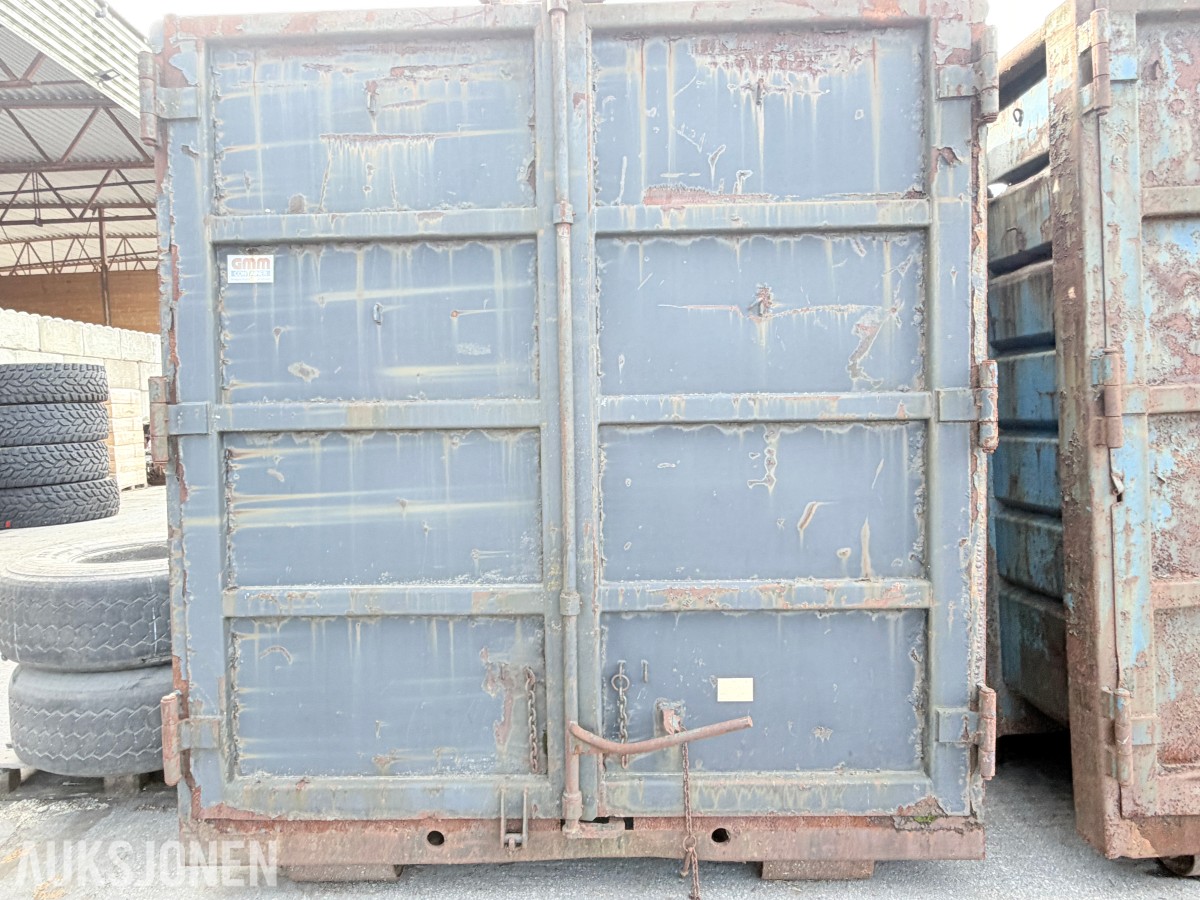 KROKKASSE / KROKCONTAINER - GMM ÅPEN STÅLCONTAINER - DØRER - STIGTRINN