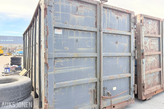 KROKKASSE / KROKCONTAINER - GMM ÅPEN STÅLCONTAINER - DØRER - STIGTRINN