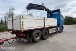 Scania R620 V8 kranbil med HIAB 195-5 kran og 3-akslet henger
