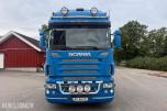 Scania R620 V8 kranbil med HIAB 195-5 kran og 3-akslet henger