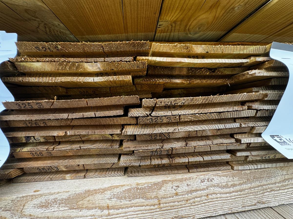 CU impregnert Dobbelfals - Tett- Bordkledning - EP - Furu 19x148 - 1 pakke - Totalt 216 meter