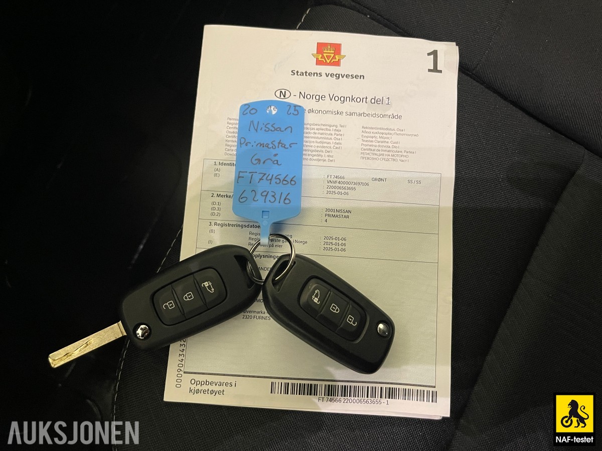 2025 Nissan Primastar 2,0 DCI 150 HK L2 AUT HENGERFESTE LED KAMERA BLIS CRUISE FILASSIST