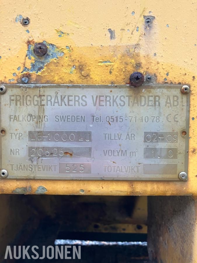 2009 Falköping LB 1000 Etterhengenede strøapparat