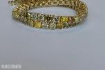 3.21CT DIAMANTARMBÅND I 14K GULL. NATURLIGE DIAMANTER! TAKSTBREV OG SERTIFIKAT!