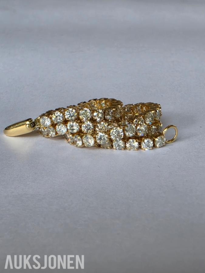 2.86CT DIAMANTARMBÅND I 14K GULL. NATURLIGE DIAMANTER! TAKSTBREV OG SERTIFIKAT!
