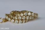2.86CT DIAMANTARMBÅND I 14K GULL. NATURLIGE DIAMANTER! TAKSTBREV OG SERTIFIKAT!