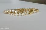 2.86CT DIAMANTARMBÅND I 14K GULL. NATURLIGE DIAMANTER! TAKSTBREV OG SERTIFIKAT!