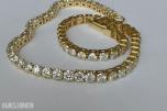 2.86CT DIAMANTARMBÅND I 14K GULL. NATURLIGE DIAMANTER! TAKSTBREV OG SERTIFIKAT!