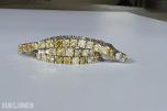 3.28CT DIAMANTARMBÅND I 14K GULL. NATURLIGE DIAMANTER! TAKSTBREV OG SERTIFIKAT!