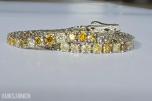 3.28CT DIAMANTARMBÅND I 14K GULL. NATURLIGE DIAMANTER! TAKSTBREV OG SERTIFIKAT!
