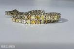 3.28CT DIAMANTARMBÅND I 14K GULL. NATURLIGE DIAMANTER! TAKSTBREV OG SERTIFIKAT!