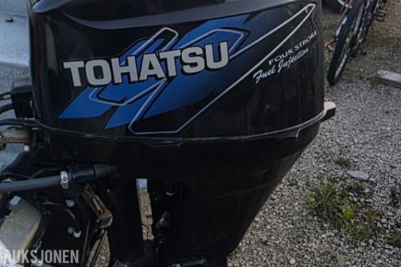 2009 Tohatsu 30 hk 4 takt med trim/tilt, elstart og snorstart med lang stamme.