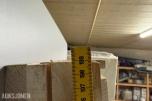 3 lags fastkarmsvindu (1985 x 585 mm.) Heltre hvitmalt.