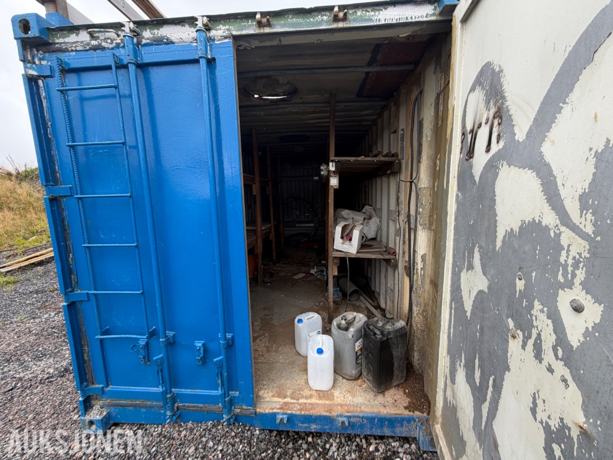 2C Fots Container - Innredet som Verksted/lager
