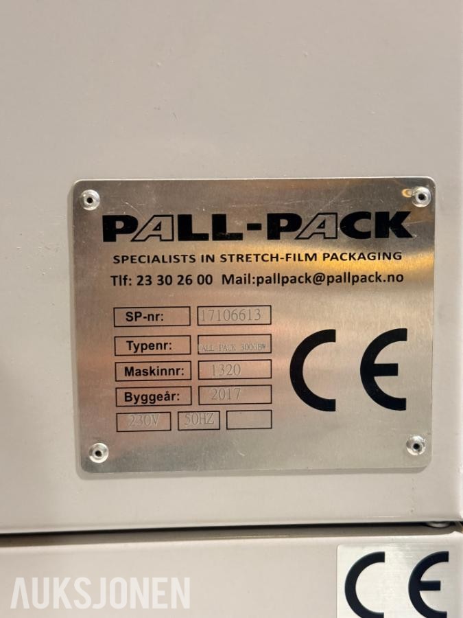 Pall-Pack 3000BW pallepakker / strekkfilmmaskin – 2017 – fungerer