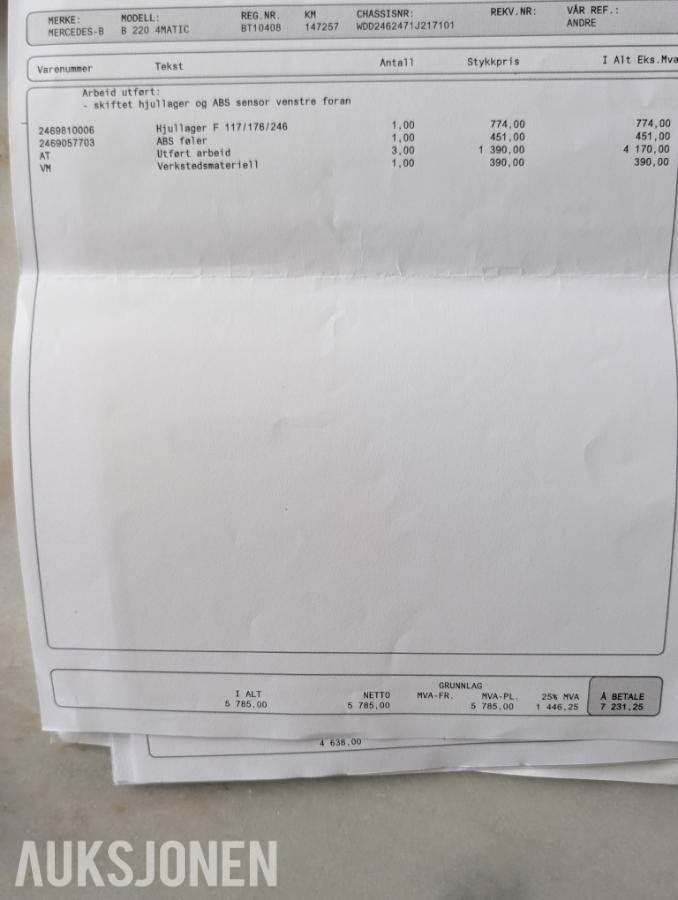 2013 Mercedes-Benz B 220 4MATIC – 184 HK – Automat – Panorama