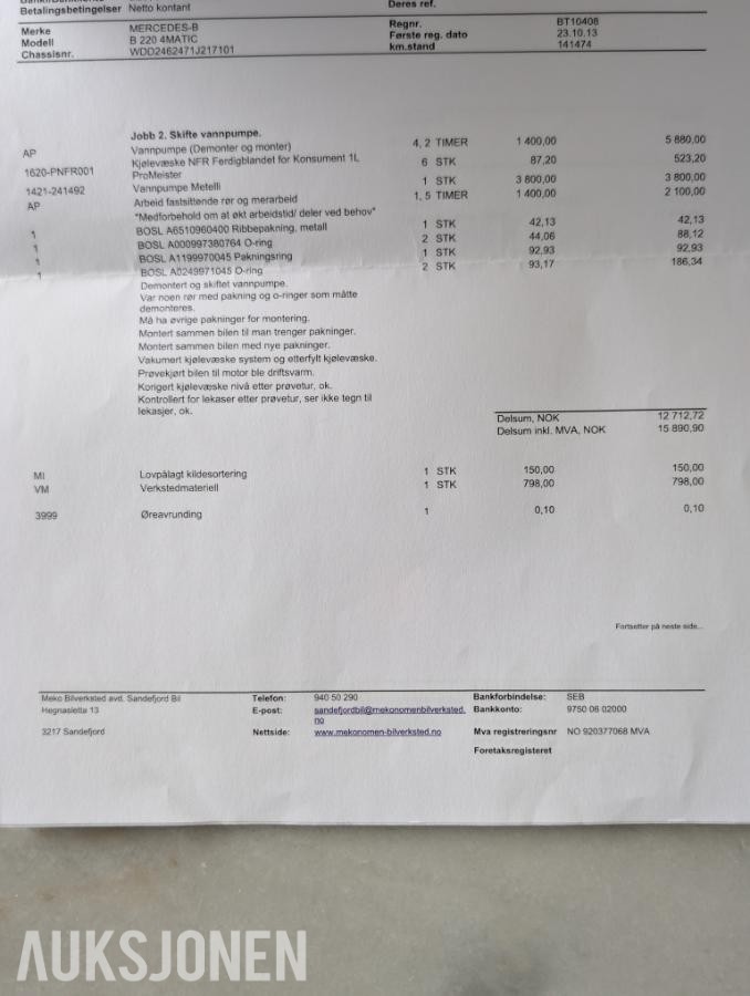 2013 Mercedes-Benz B 220 4MATIC – 184 HK – Automat – Panorama
