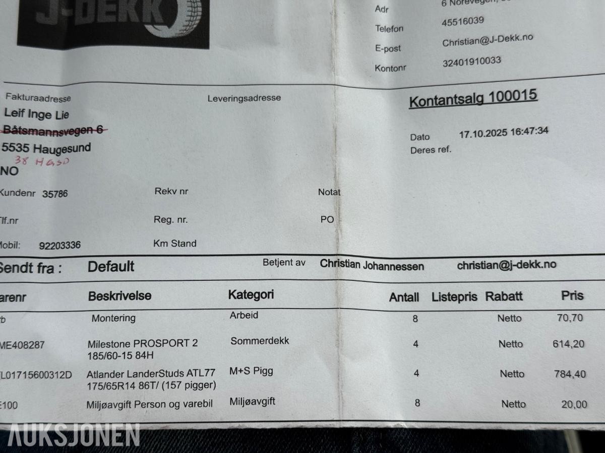 2015 Volkswagen E-up! Cruisekontroll, S+V dekk EU OK TIL 01.2028