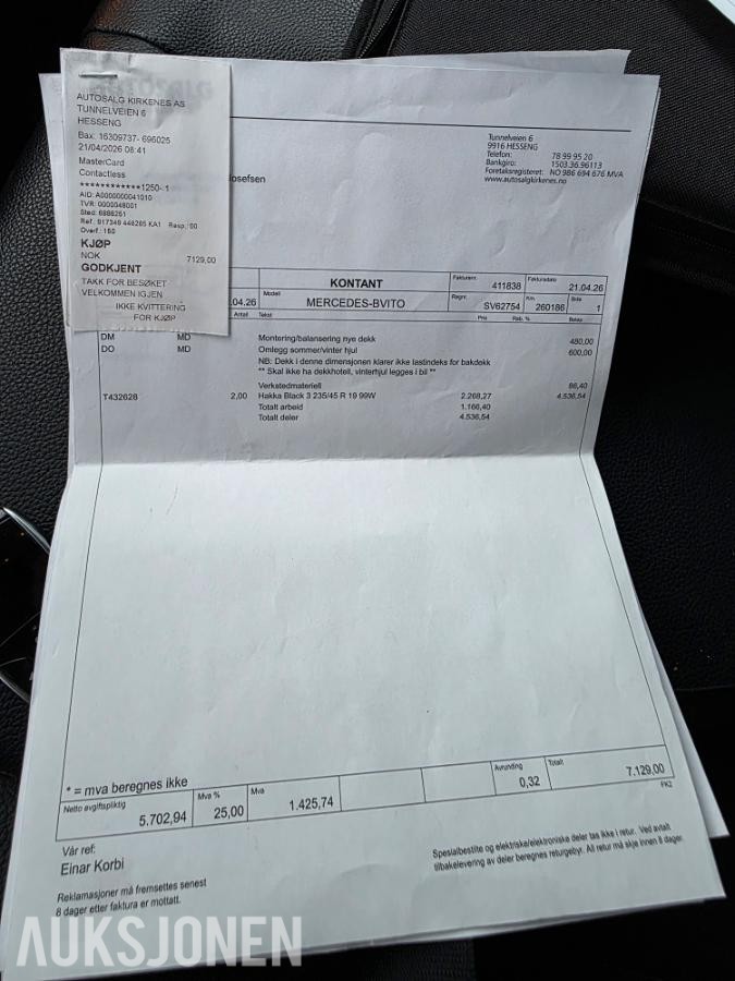 2015 MERCEDES-BENZ VITO V119 A3 4MATIC AUTOMAT, WEBASTO, RYGGEKAMERA
