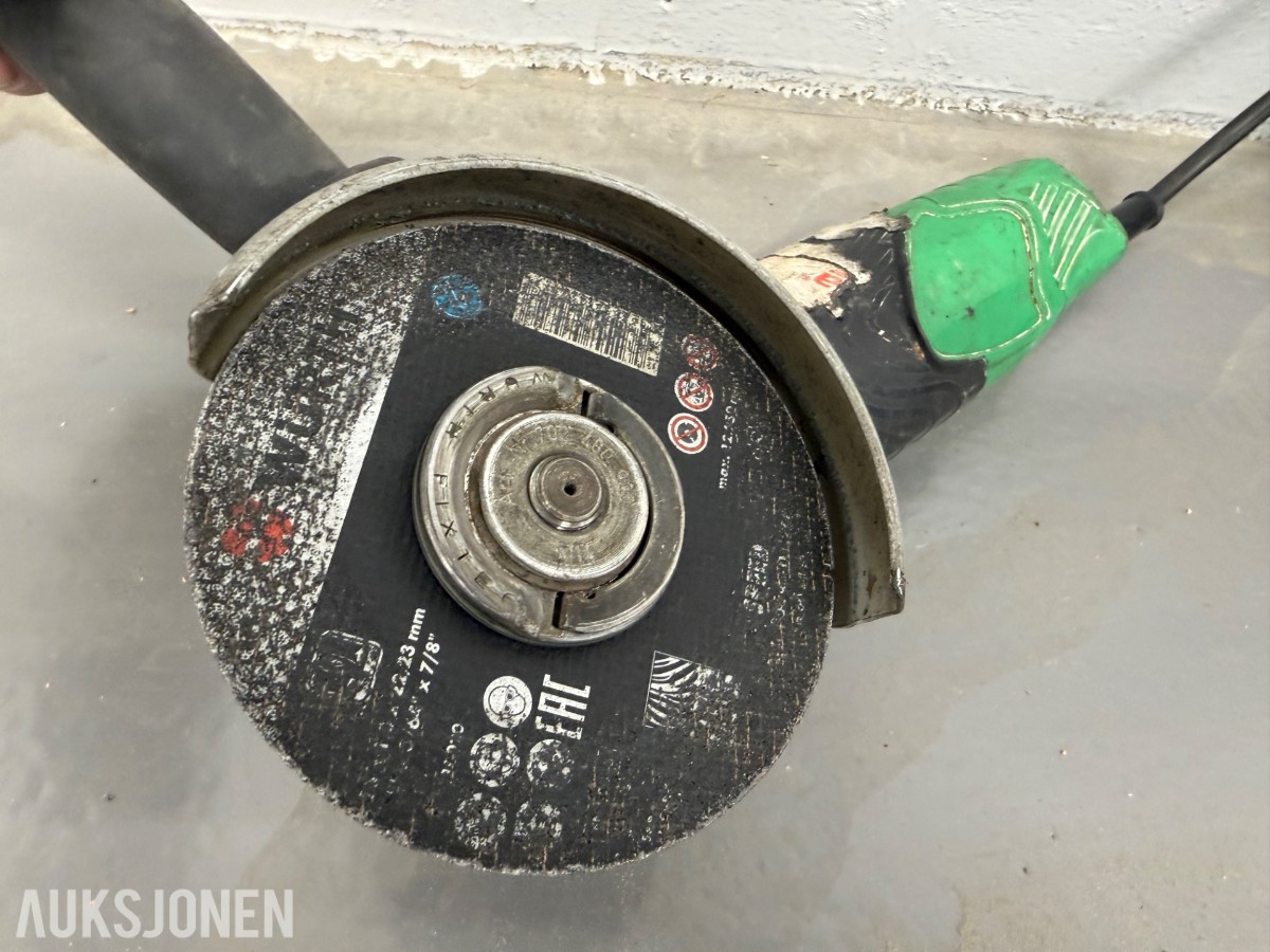 Hitachi sirkelsag og vinkelsliper 230 volt.