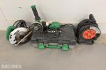 Hitachi sirkelsag og vinkelsliper 230 volt.