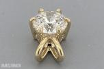 Eksklusivt 1,08 ct  IGI-diamantanheng i 14K gult gull (D/VVS2/Excellent)