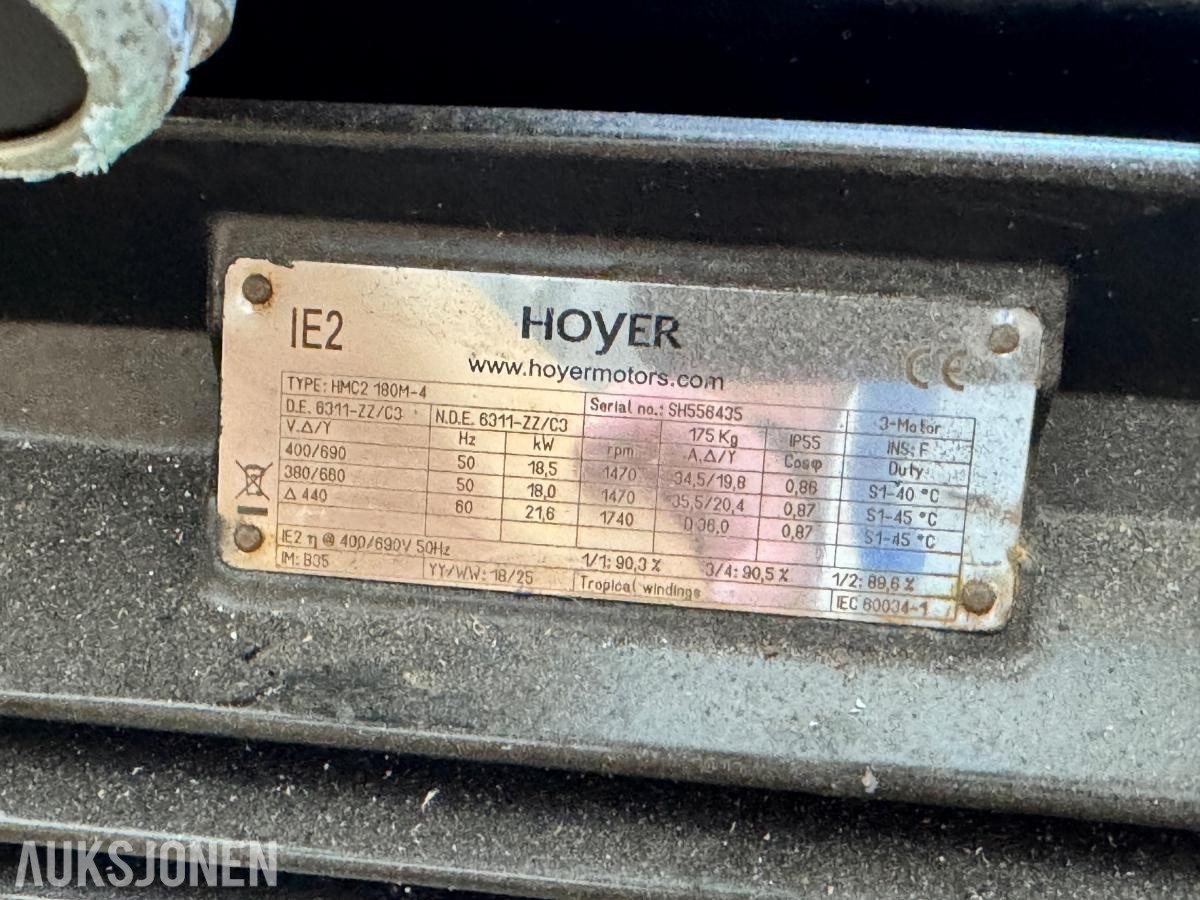 Hoyer HMC2 180M-4 elektromotor 18,5 kW