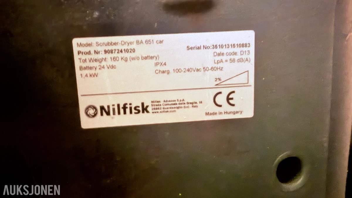 2015 Nilfisk Nilfisk BA 651