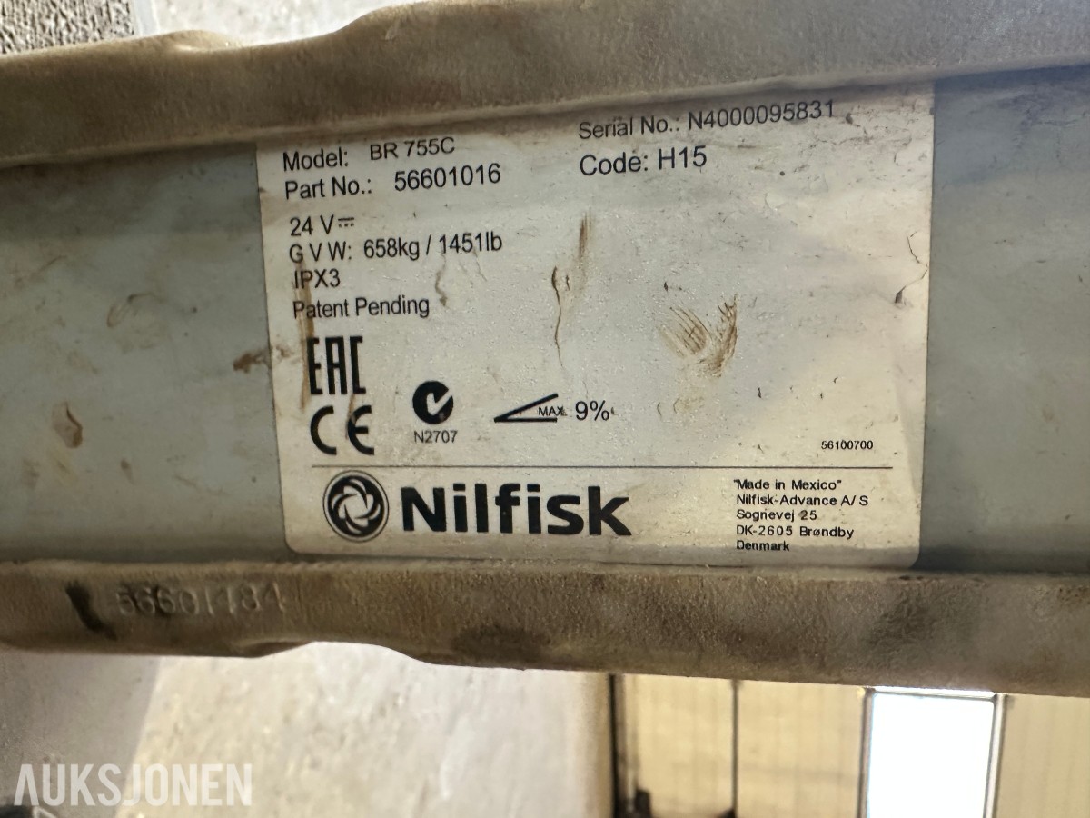 Nilfisk BR755C gulvvaskemaskin, 1 180 t