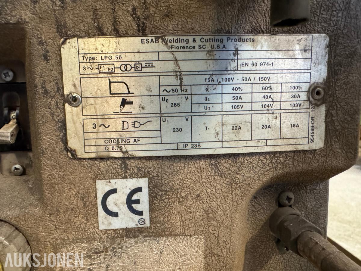 ESAB LPG 50 plasmaskjærer – 230 V