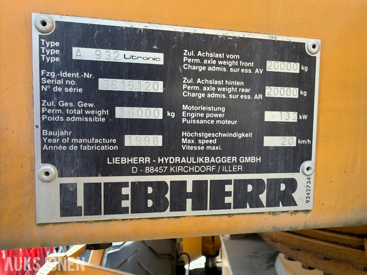 1998 Liebherr A 932 Litronic