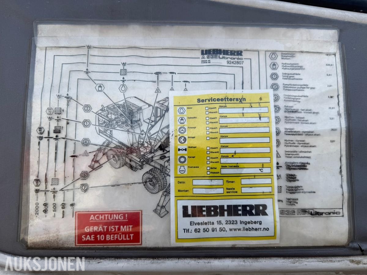 1998 Liebherr A 932 Litronic