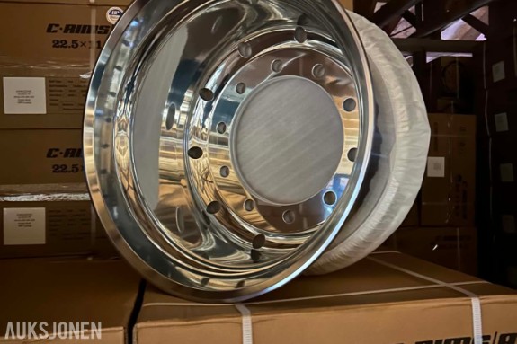 2 stk nye C-RIMS alu framfelger til Scania – 22.5 x 11.75 – BP Coating