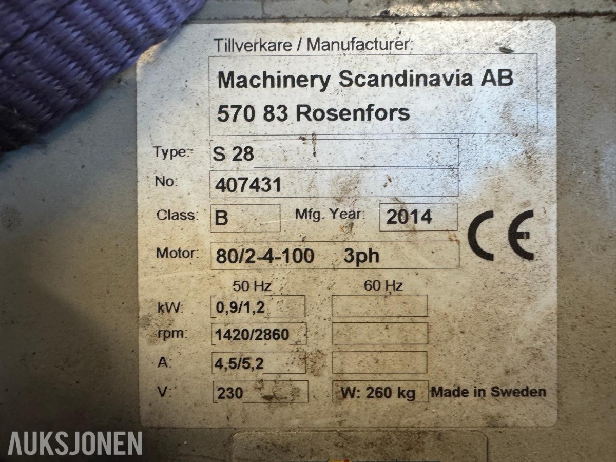 Machinery Scandinavian AB S28 Søyleboremaskin