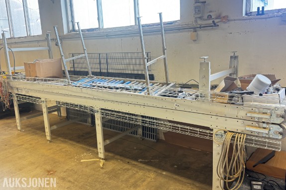 Q-System transportbånd og rullebane - Q-Transport Materiel - Ca 490 cm - Med kabelbrett og styreboks