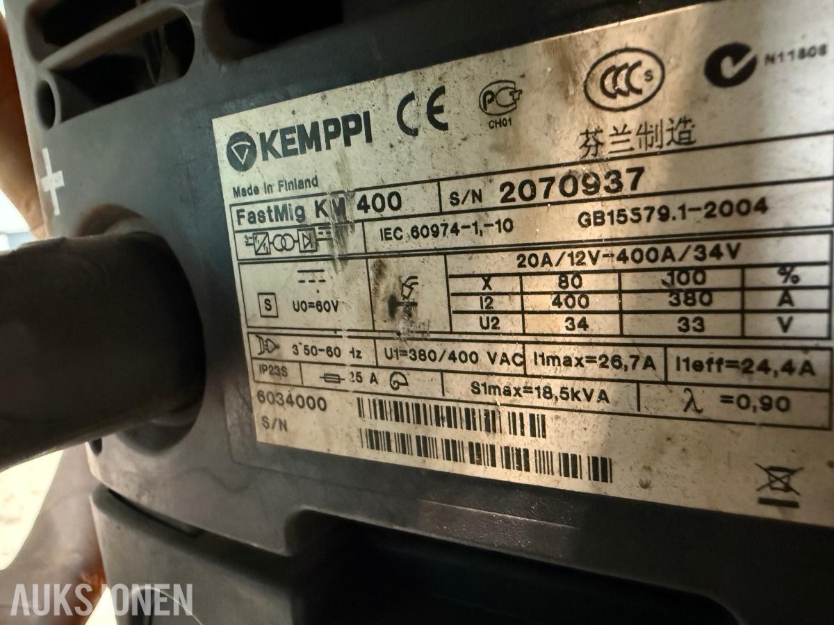 Kemppi Fastmig KM400 sveisemaskin