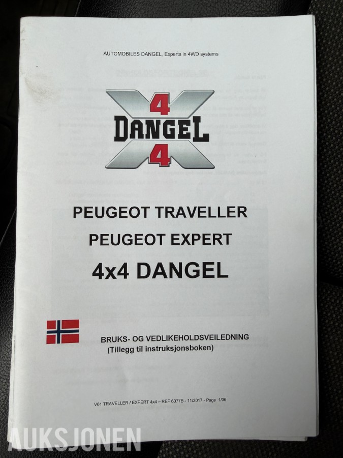 2017 PEUGEOT EXPERT DANGEL 4X4 HENGERFESTE RYGGEKAMERA CRUISE